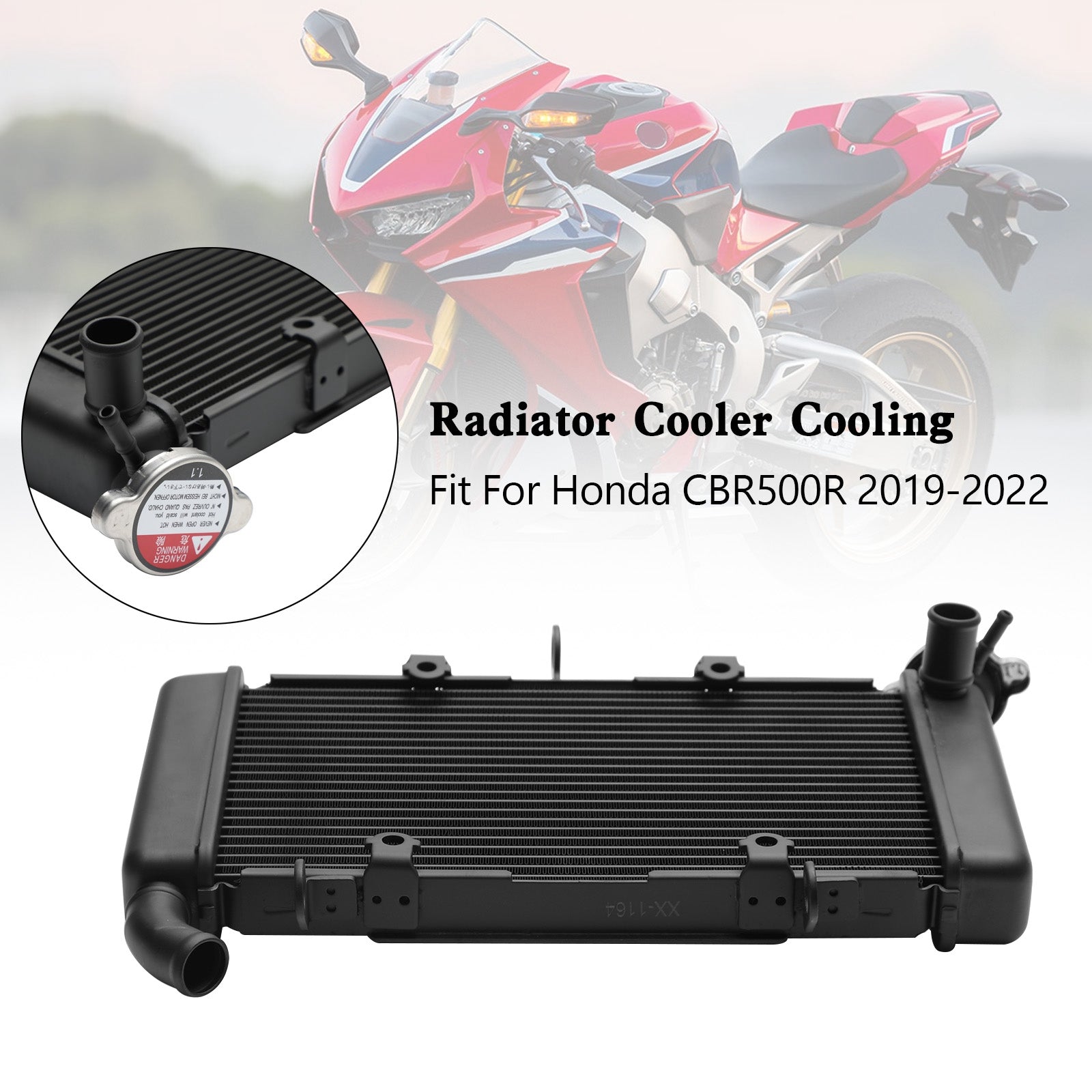 Dispositivo di raffreddamento del radiatore in alluminio per Honda CBR500R CBR 500 R 2019-2022