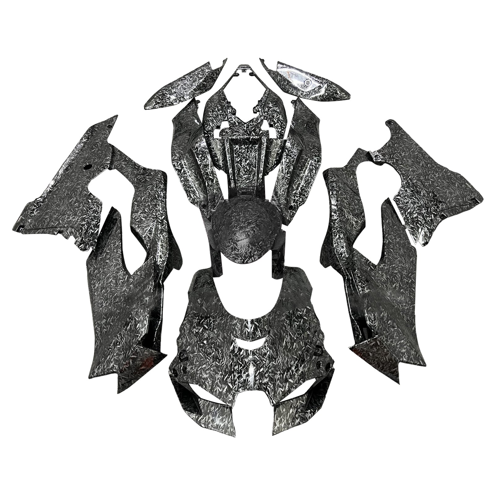 Amotopart 2021-2025 Kawasaki ZX14R ZZR1400 Forged Carbon Fiber Fairing Kit