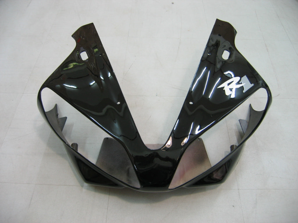 Amotopart 2000-2001 Yamaha YZF 1000 R1 Gloss Black with Logo Fairing Kit