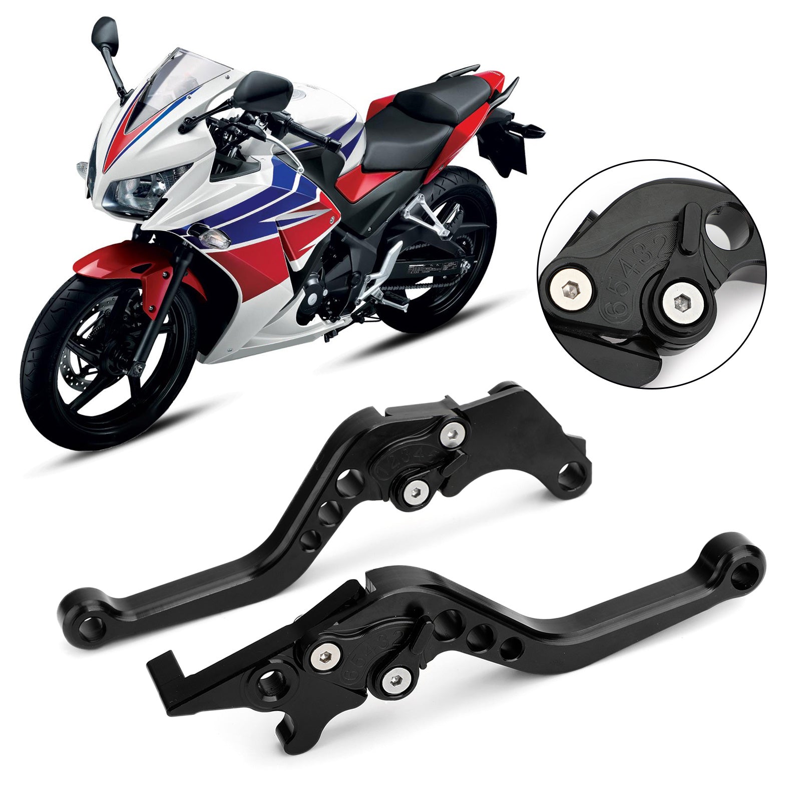 Leviers de frein et d'embrayage pour Honda CBR300RR CB300F/FA 14-16 CBR500R CB500F/X 13-15