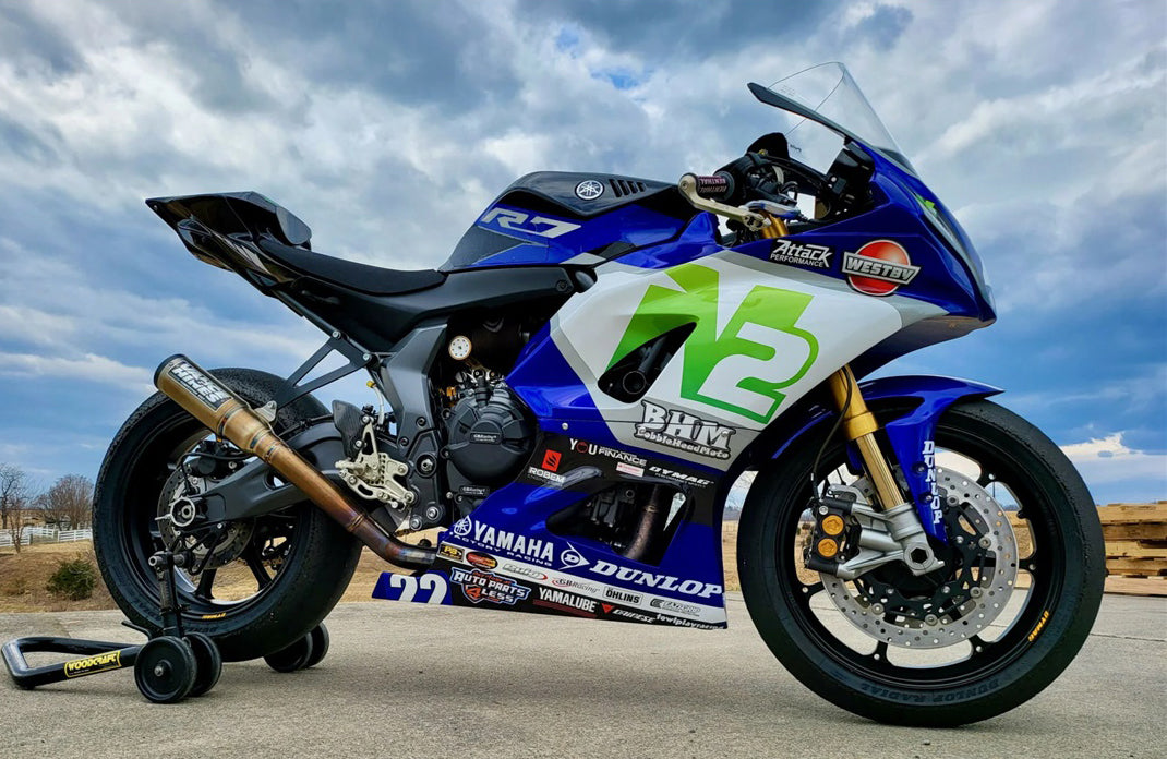 Amotopart 2021-2024 Yamaha YZF-R7 Blau Style3 Verkleidungssatz