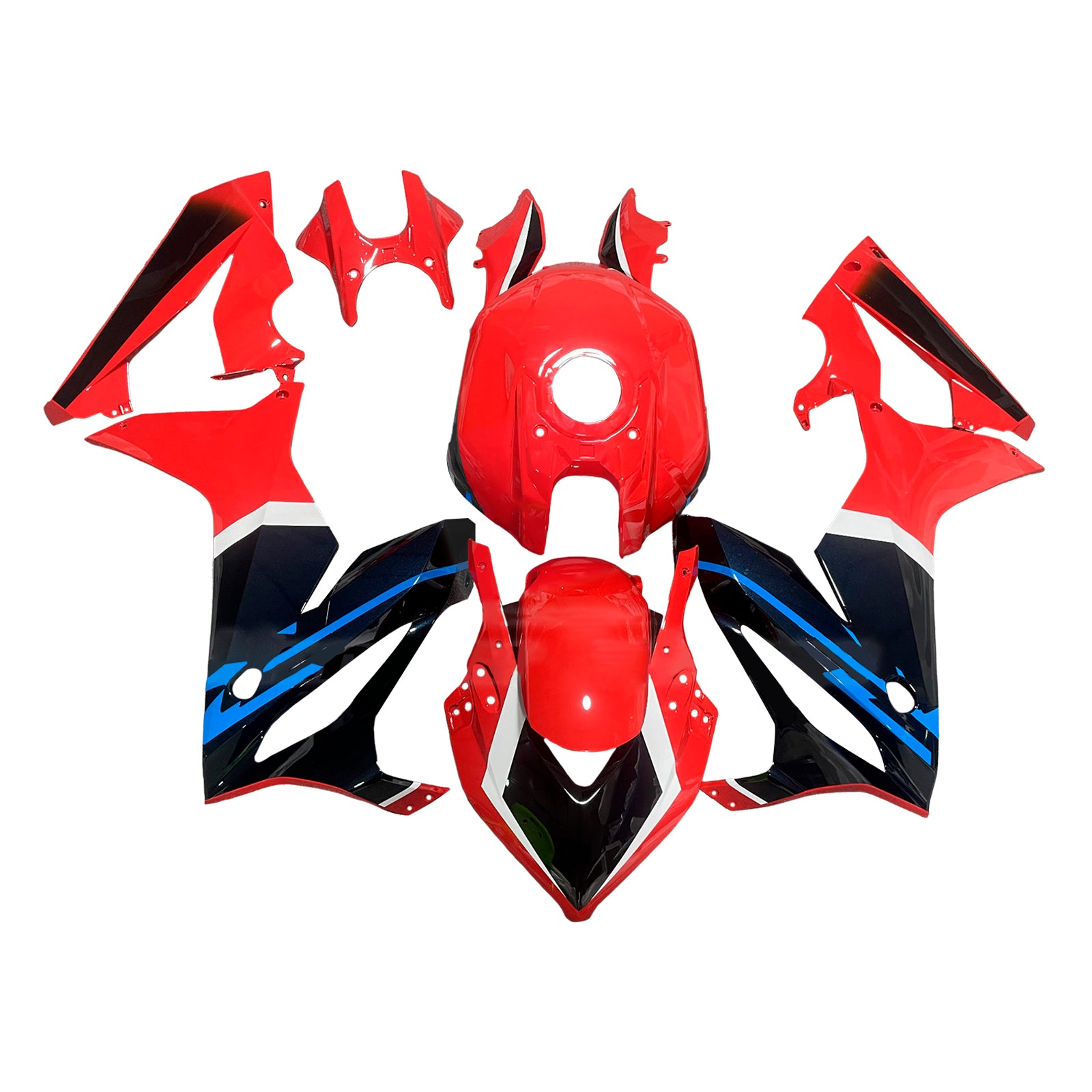 Amotopart 2019-2020 Honda CBR650R Red Black Fairing Kit