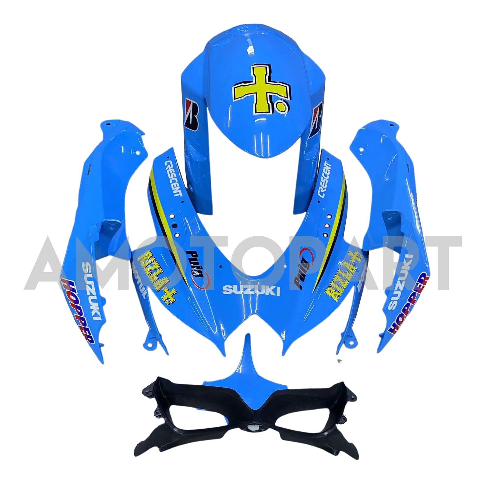 Amotopart 2008-2009 Suzuki GSXR 600/750 Blue Fairing Kit