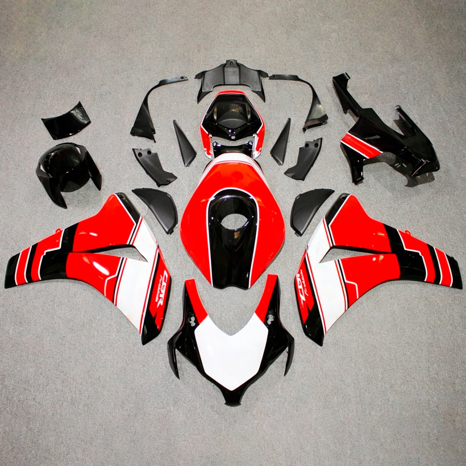 Amotopart 2008-2011 Honda CBR1000RR White/Red/Black Fairing Kit