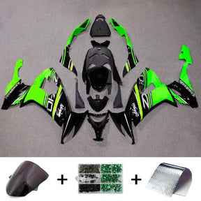 Kit carena Amotopart 2008-2010 Kawasaki ZX10R verde e nero Style4