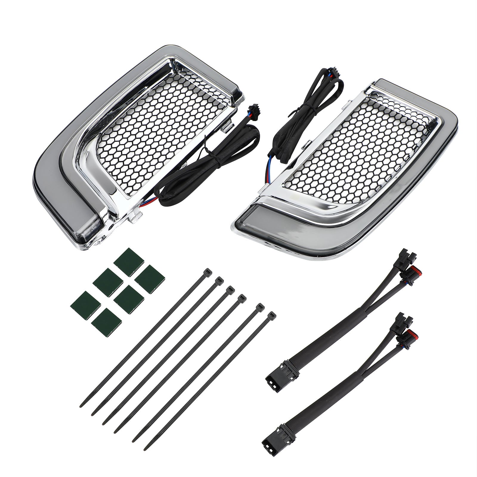 Electra FLH/T Road Glide Silver Tracer LED Lower Fairing Lower Grills Lights