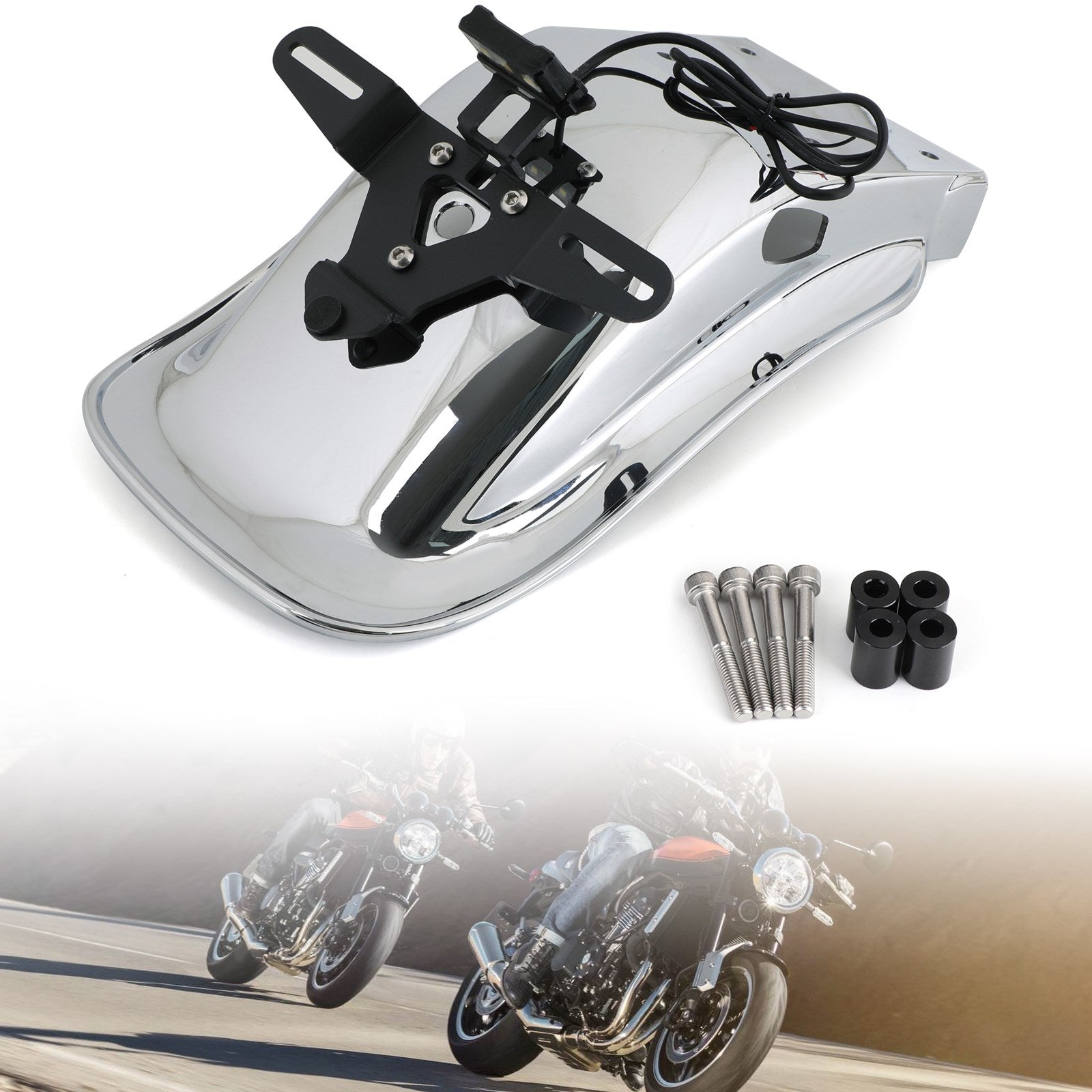 Guardabarros trasero para motocicleta, para Kawasaki Z900 RS Z900RS Cafe 18-22, cromado