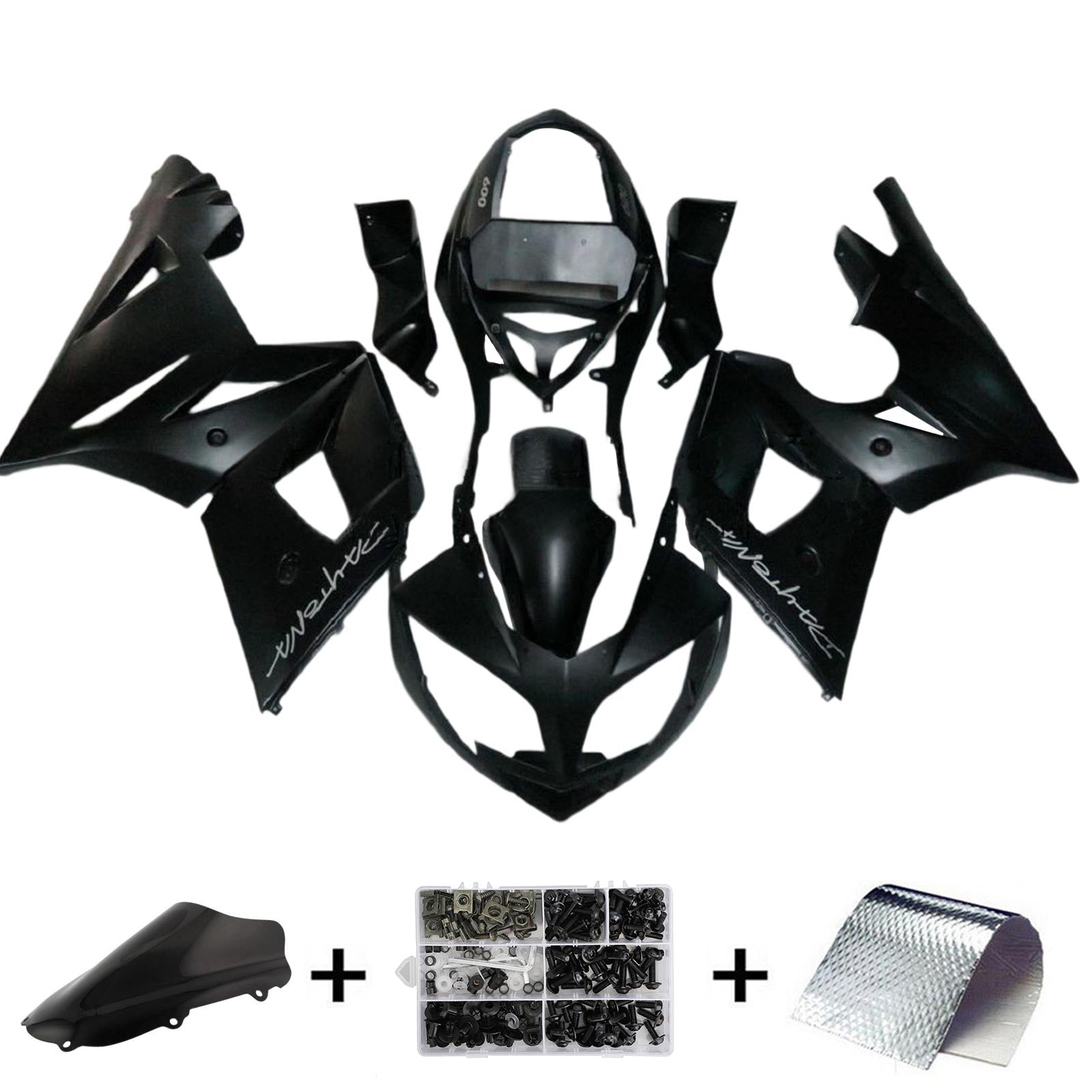 Amotopart 2002-2005 Triumph Daytona 600 650 Matte Black Fairing Kit