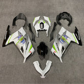 Amotopart 2013-2024 Kawasaki EX300/Ninja300 Weiß-Silber-Verkleidungssatz