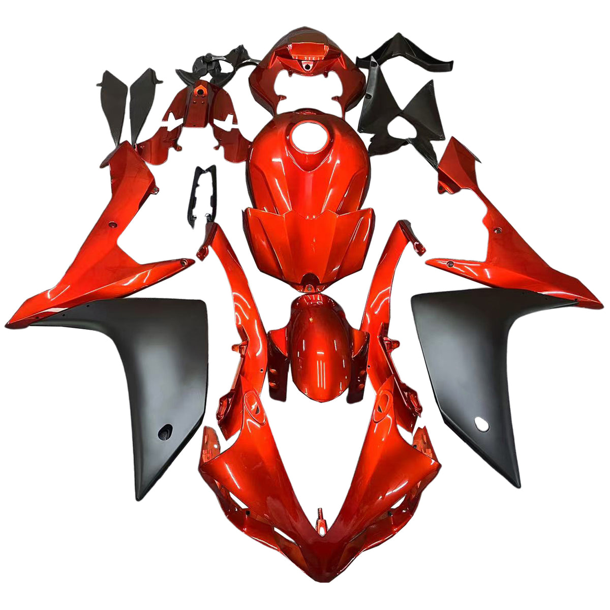 Amotopart 2007-2008 Yamaha YZF-R1 Red White Black Fairing Kit