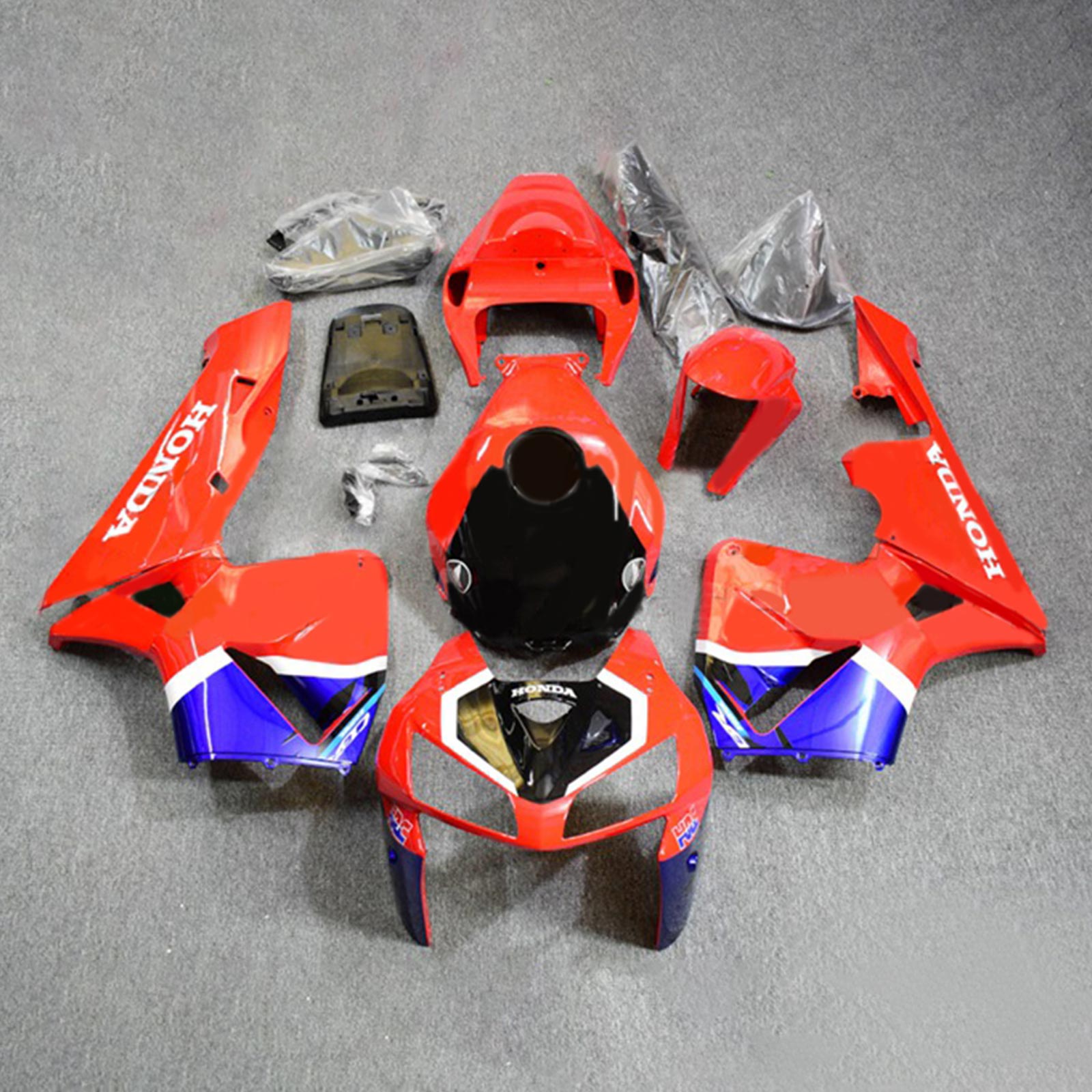 Amotopart 2005-2006 Honda CBR600RR Kit de carenado rojo azul