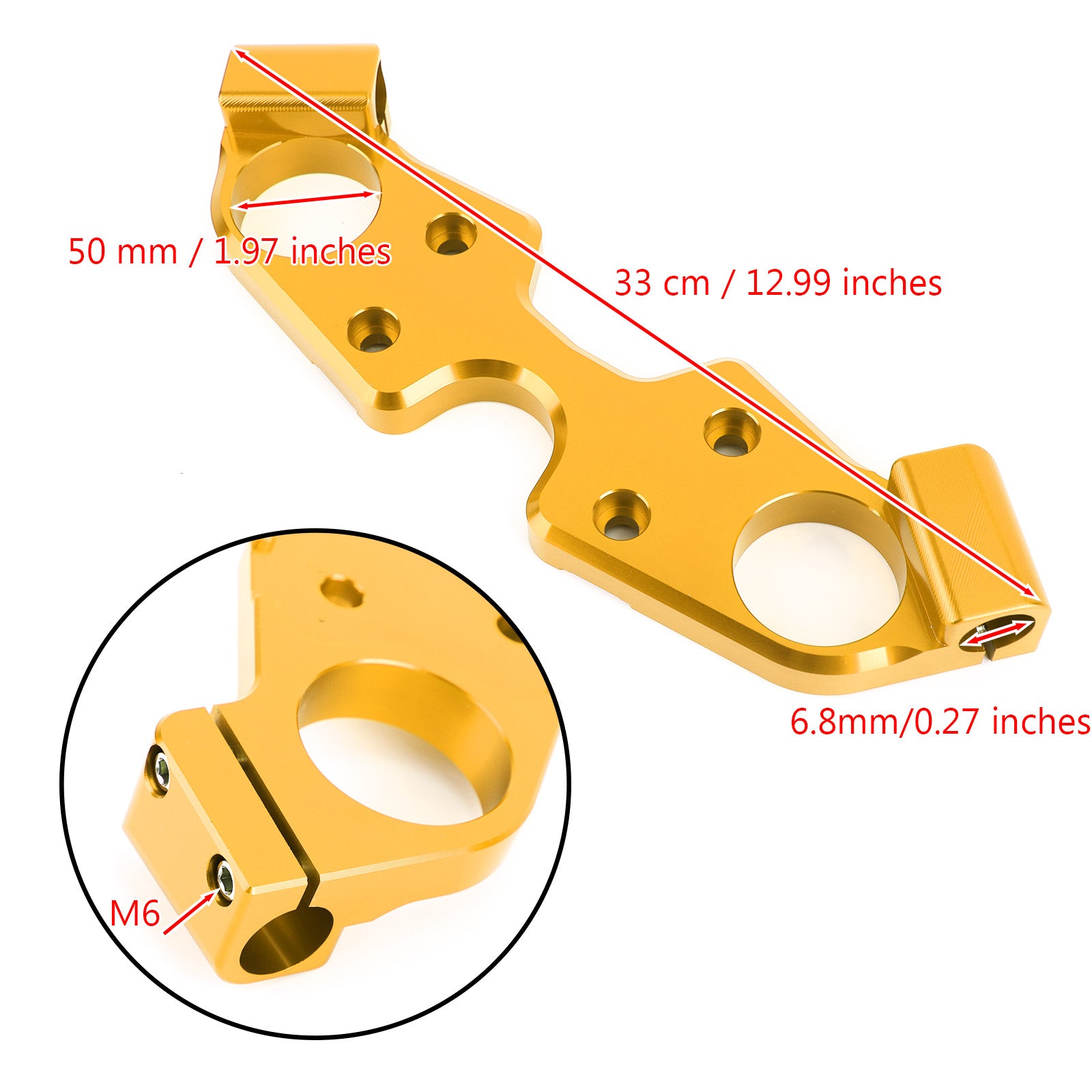 Morsetto superiore superiore anteriore abbassamento piastra tripla per Suzuki GSX1300R 08-20 Hayabusa