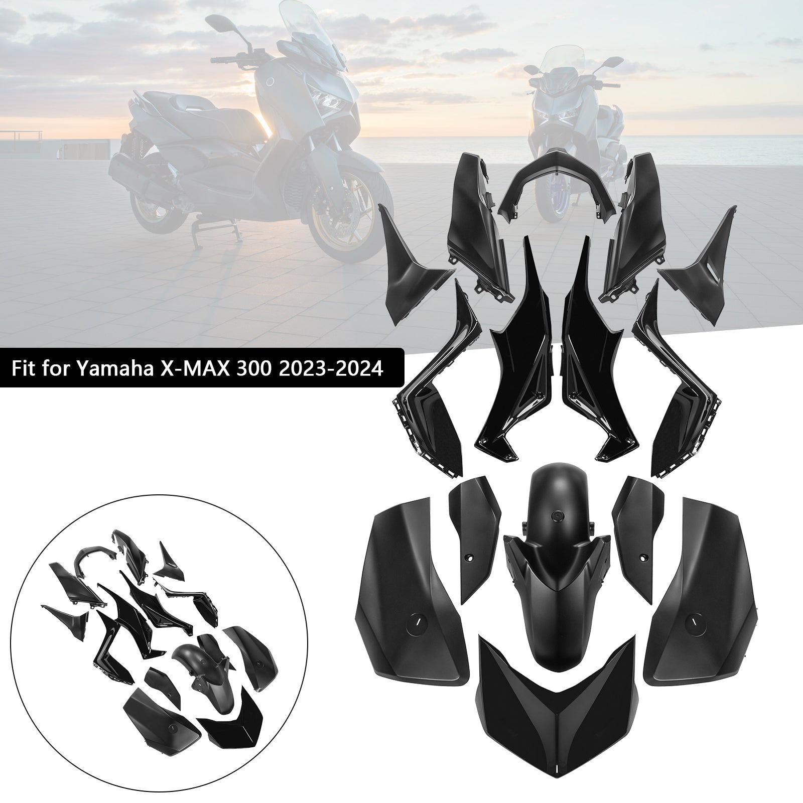 Amotopart 2023-2024 Yamaha X MAX 300 Fairing Kit