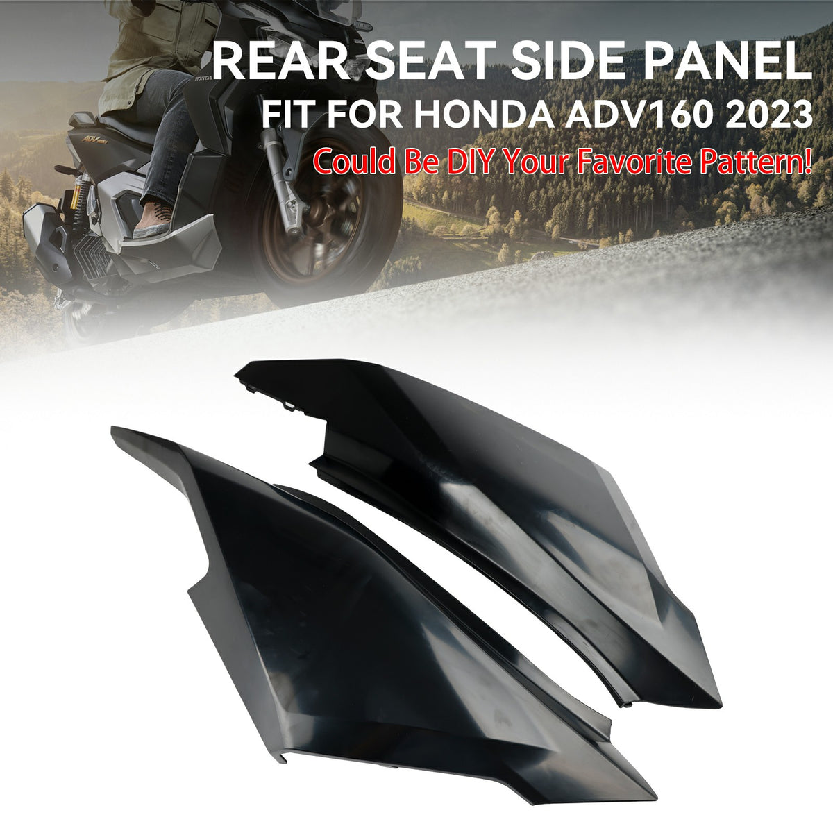 2023-2024 Honda ADV 160 Unpainted Rear Seat Side Cover Panel Fairing Cowl