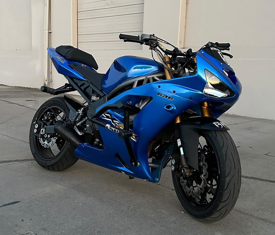 Amotopart 2003-2004 Kawasaki ZX6R Kit de carenado G-Azul