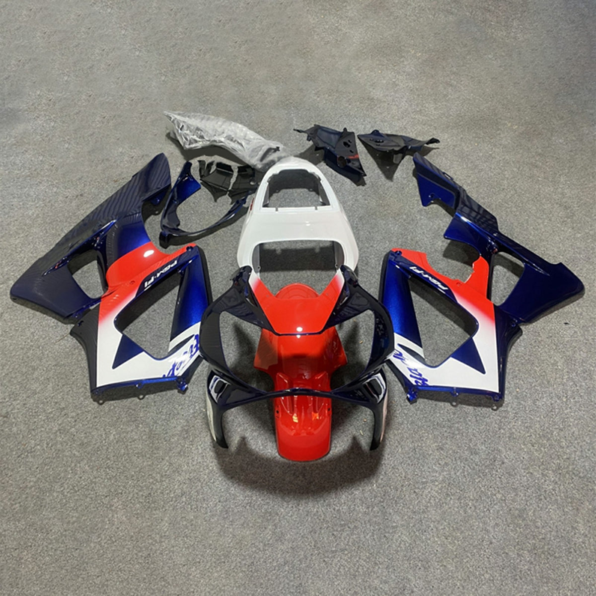 Kit carena Amotopart 2000-2001 CBR929RR Honda rosso e blu