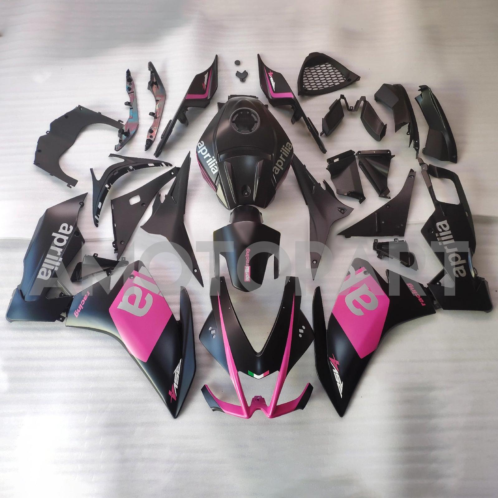Amotopart 2012-2016 Aprilia RS4 / 125 / 50 Black Pink Fairing Kit