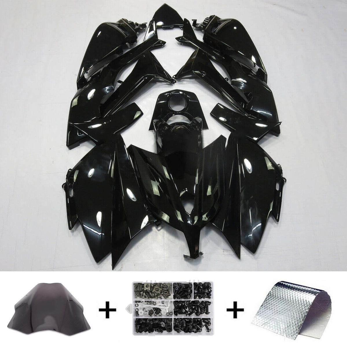 Amotopart 2012-2014 Yamaha T-Max TMAX530 Gloss Black Fairing Kit