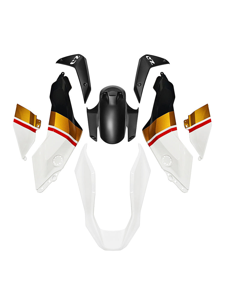 Amotopart 2024-2025 BMW R1300GS Black Gold White Fairing Kit
