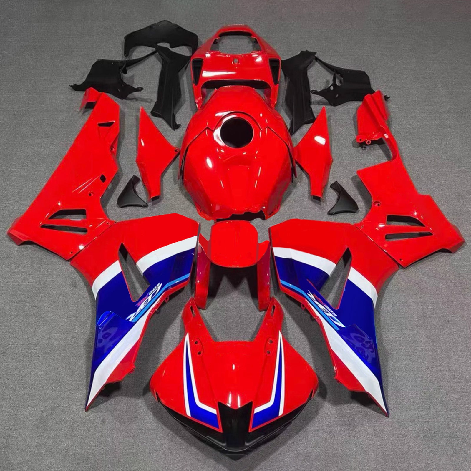 Amotopart 2024-2026 Honda CBR600RR Red Blue Not Suitable for the American Version Fairing Kit