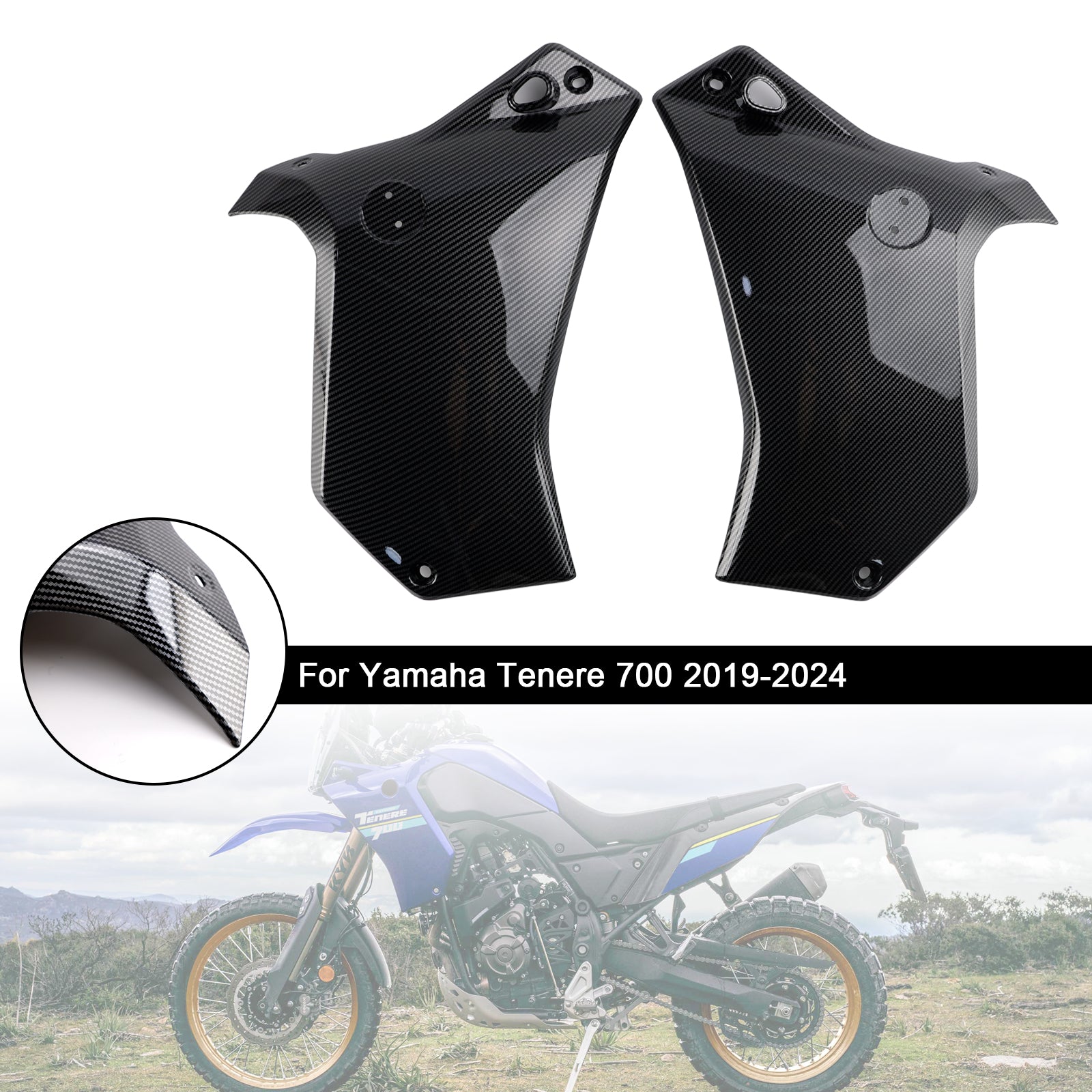 2019-2024 Yamaha Tenere 700 Side Frame Panel Protector Fairings Cover