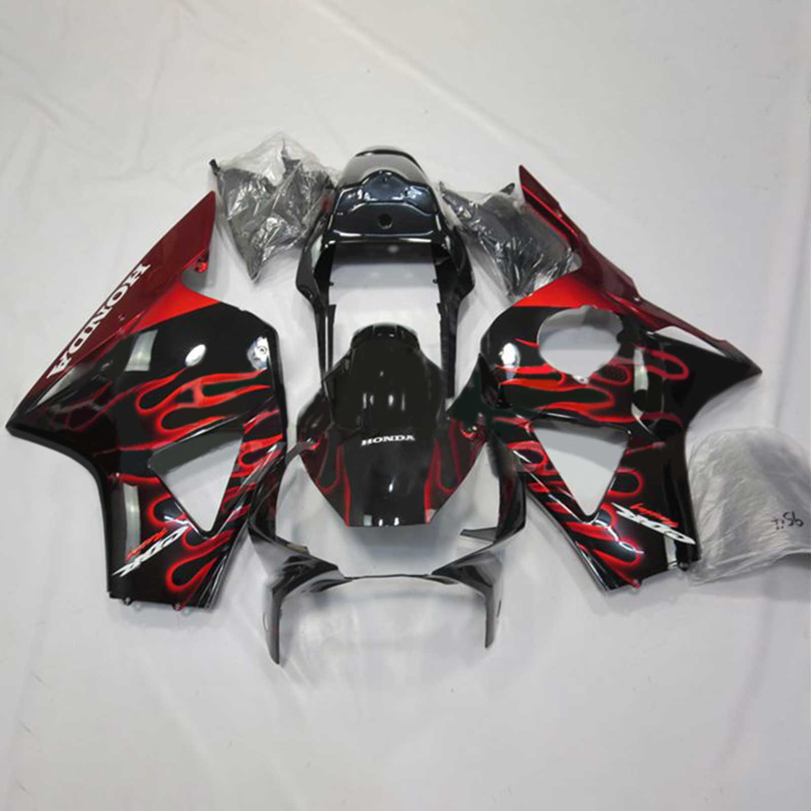 Amotopart 2002-2003 CBR 954 Honda Kit de carenado negro y rojo