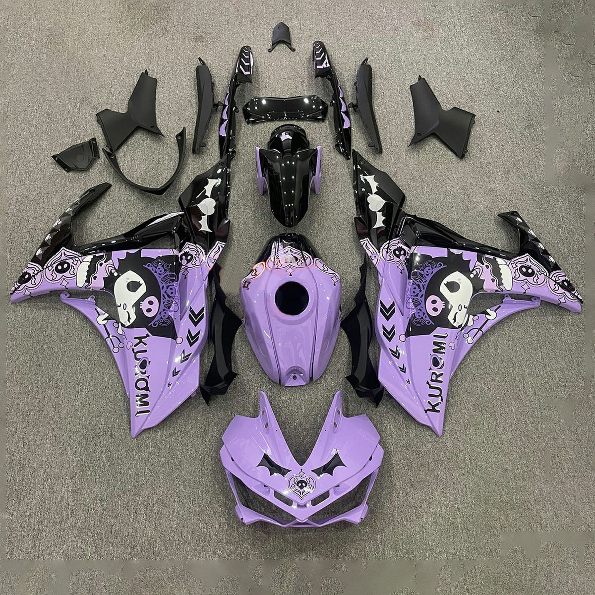 Amotopart YZF-R3 2014-2018 R25 2015-2017 Yamaha Purple&Black Fairing Kit