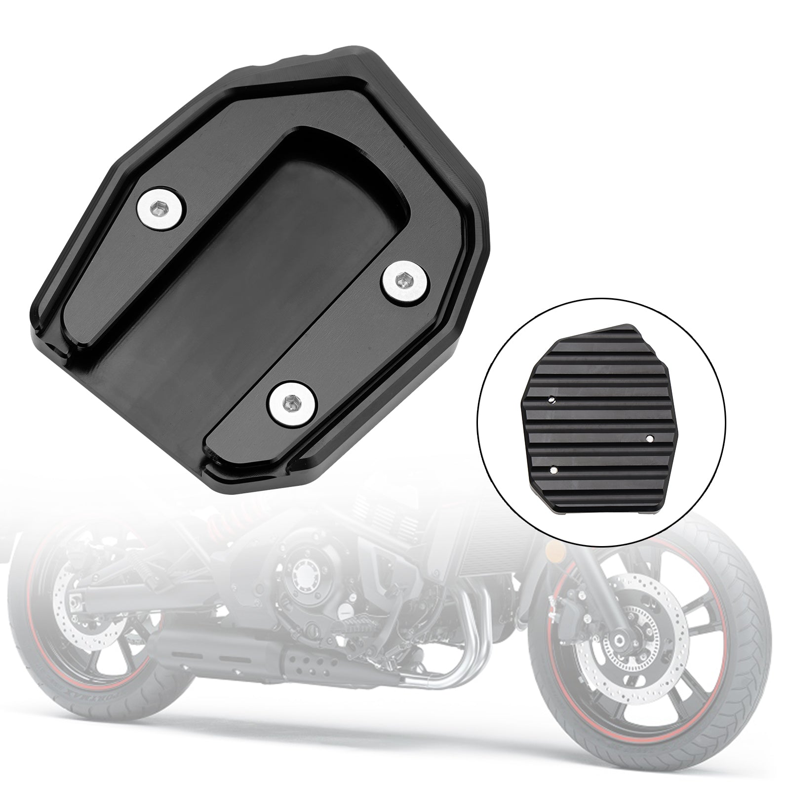 Coussin de plaque d'agrandissement de béquille adapté à Kawasaki Vulcan S 650 VN650 2015 – 2021