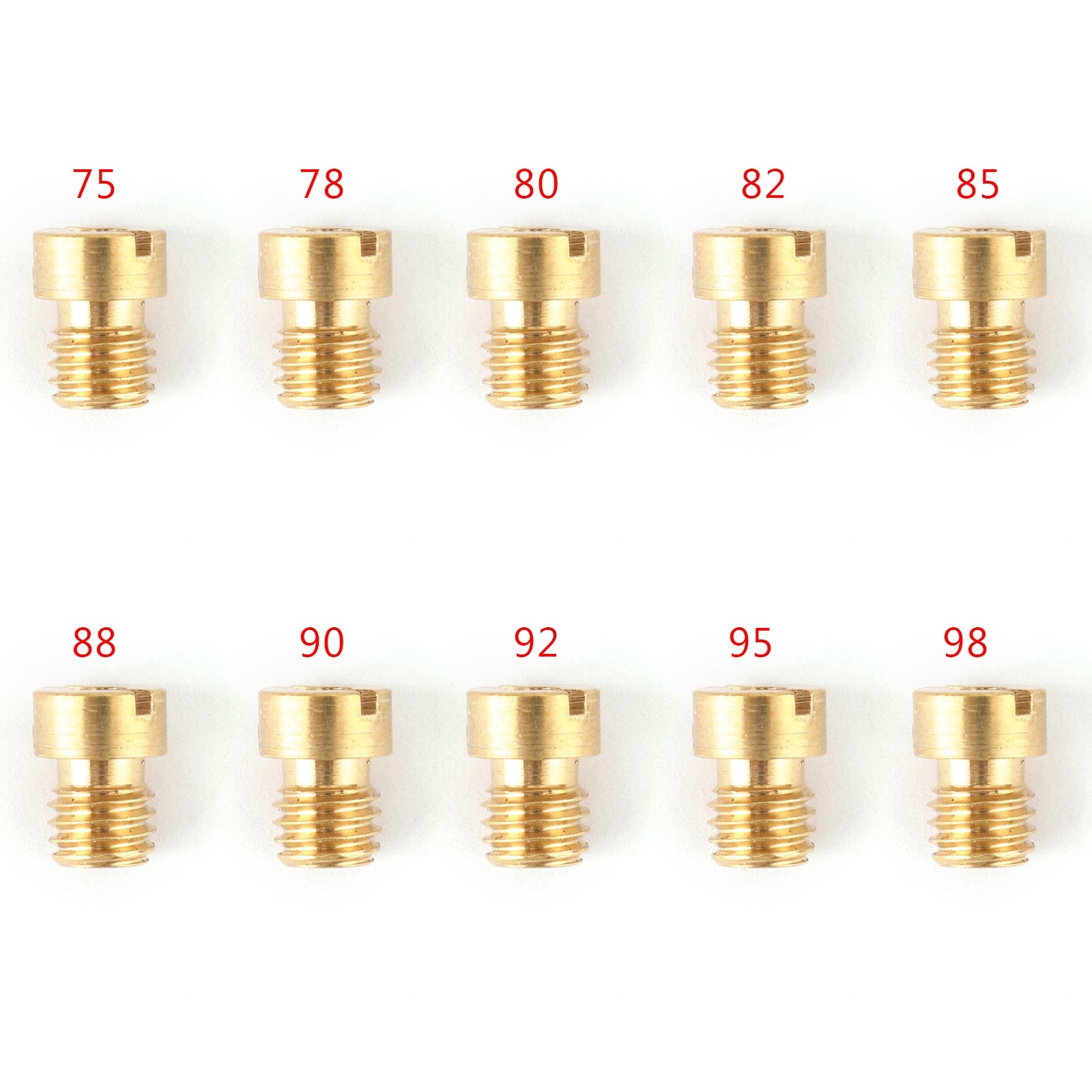 10PCS 5MM Carburettor Main Jets Nozzle Set For Dellorto Carburetor 75-98 Carb