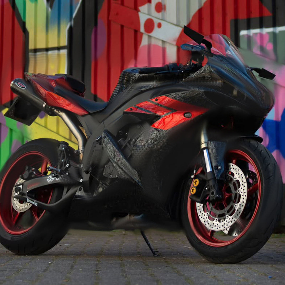 Amotopart 2004-2006 Yamaha YZF-R1 Forged Carbon Fiber Red Fairing Kit