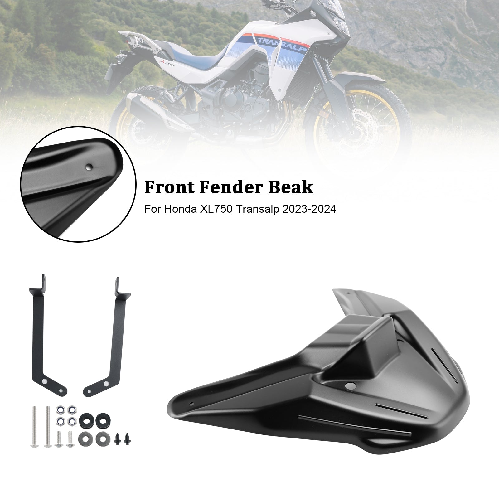 23-24 Honda XL750 Transalp Front Fender Beak Nose Extension Cover Spoilers