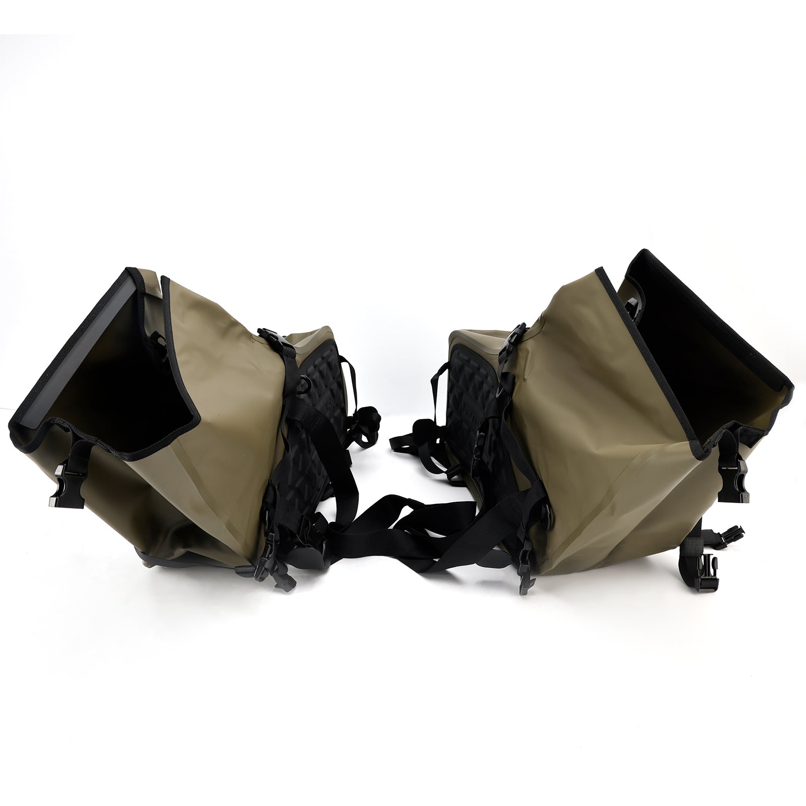 Scooter Motorcycle Side Tail Bag Saddlebag Color Matching Luggage 86L Green