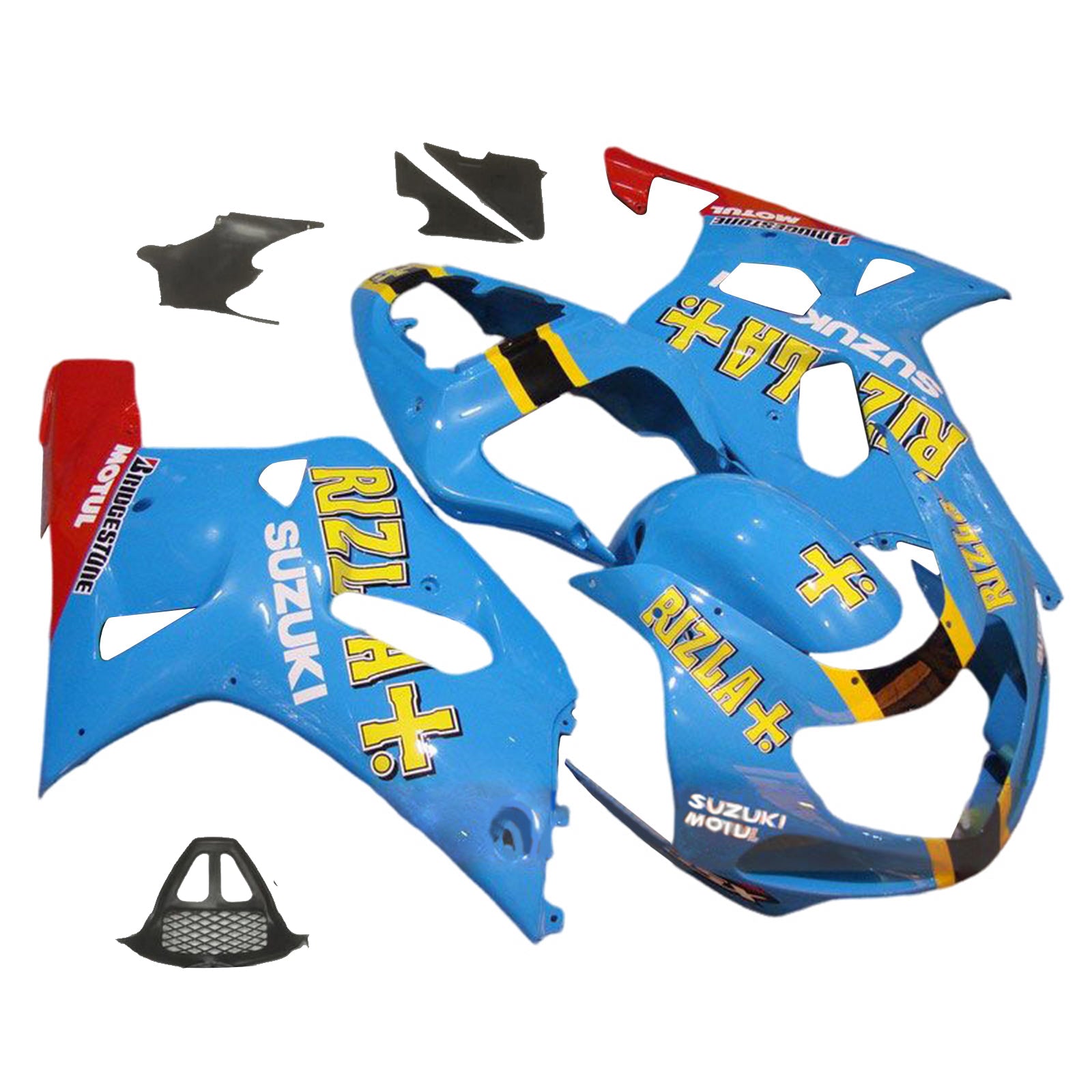 Amotopart 2000-2002 K1 K2 GSXR1000 Suzuki Blue&Yellow Style4 Fairing Kit