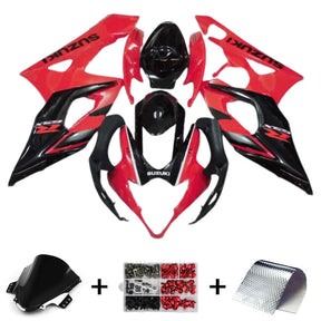 Amotopart 2005-2006 K5 GSXR1000 Suzuki Red&Black Style3 Fairing Kit