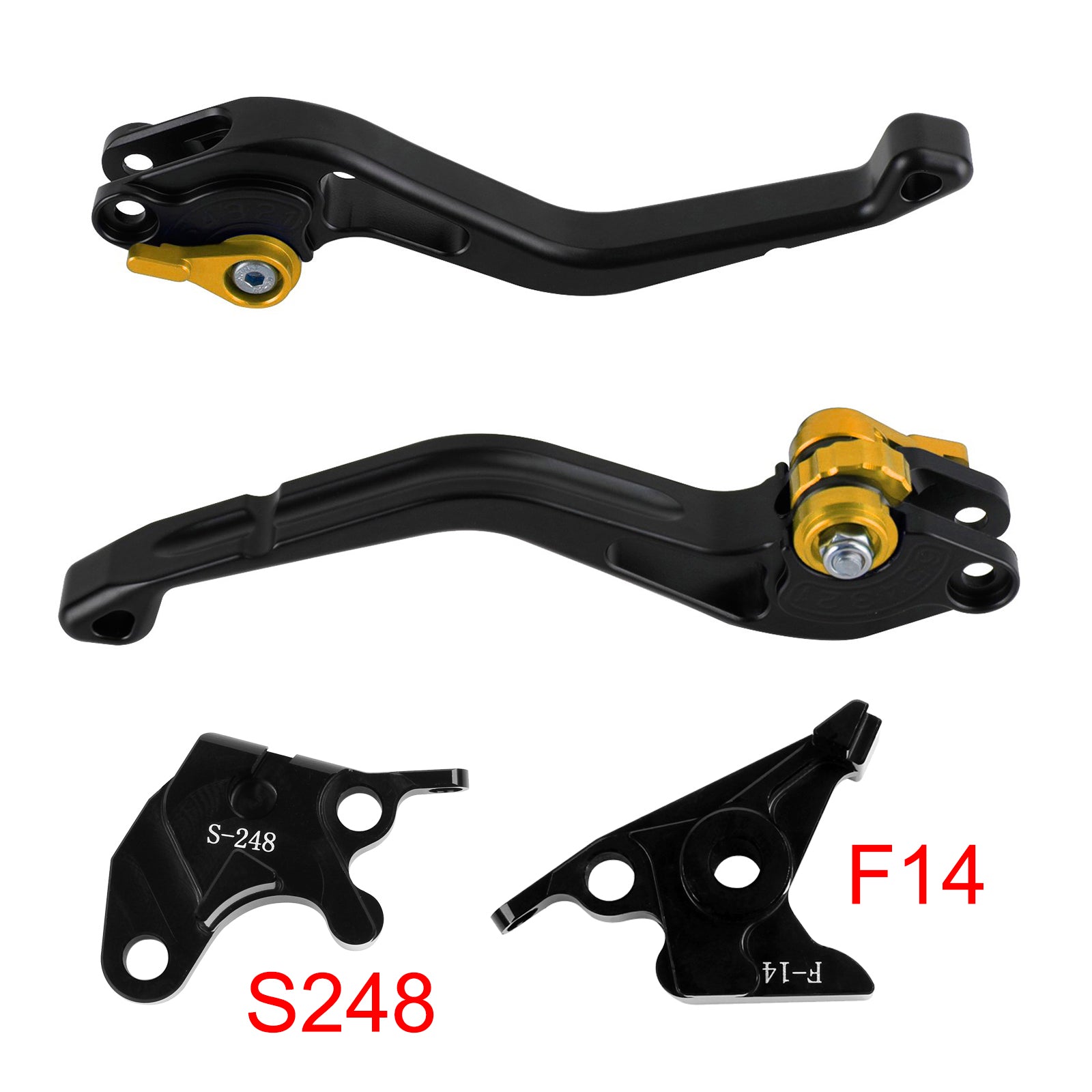 Suzuki GSXR600 750 1000 DL650 GSR600 Gold NOVA alavanca de freio de embreagem curta