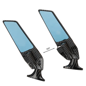 Swivel Wing Fin Rearview Mirrors For Honda CBR 600 RR 03-12 CBR 1000 RR 04-07