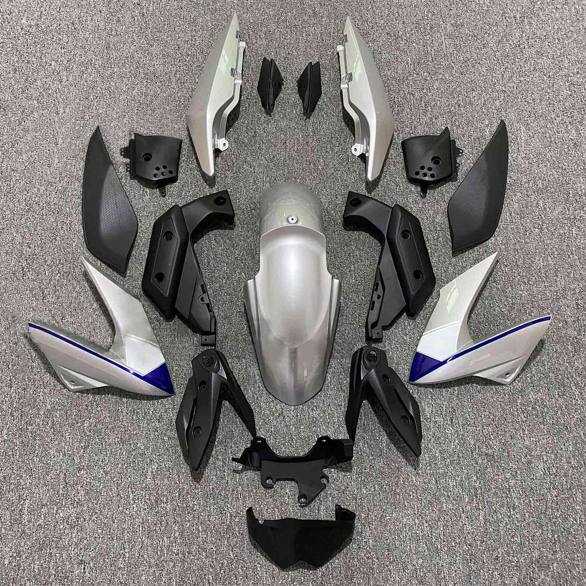 Amotopart 2009-2012 Yamaha XJ6 Black Gray Fairing Kit
