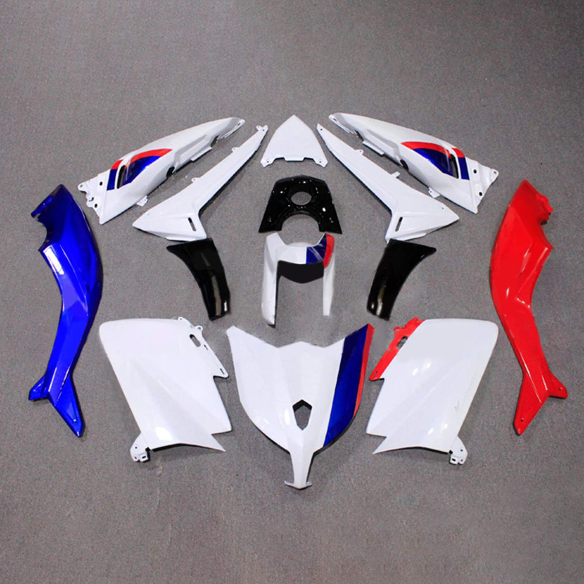 Amotopart 2012-2014 Yamaha TMAX530 Kit de carénage blanc bleu noir rouge