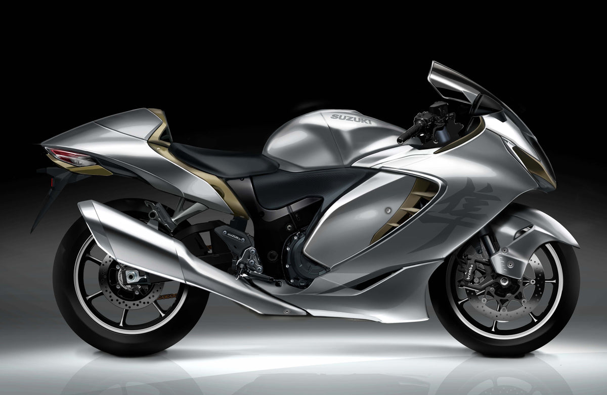 Amotopart 2021–2023 Suzuki Hayabusa GSX1300R Silber Verkleidungsset