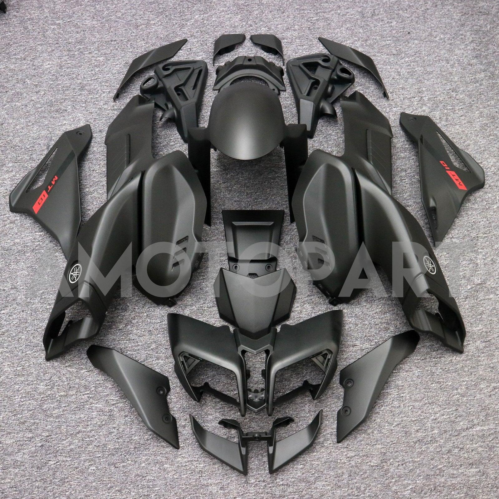 Amotopart 2016-2020 Yamaha MT-10 Matte Black Fairing Kit