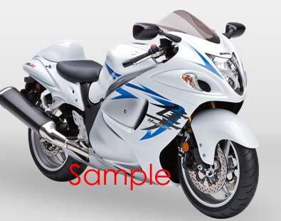 Amotopart 2008-2020 Suzuki Hayabusa GSX1300R White&Silver Fairing Kit