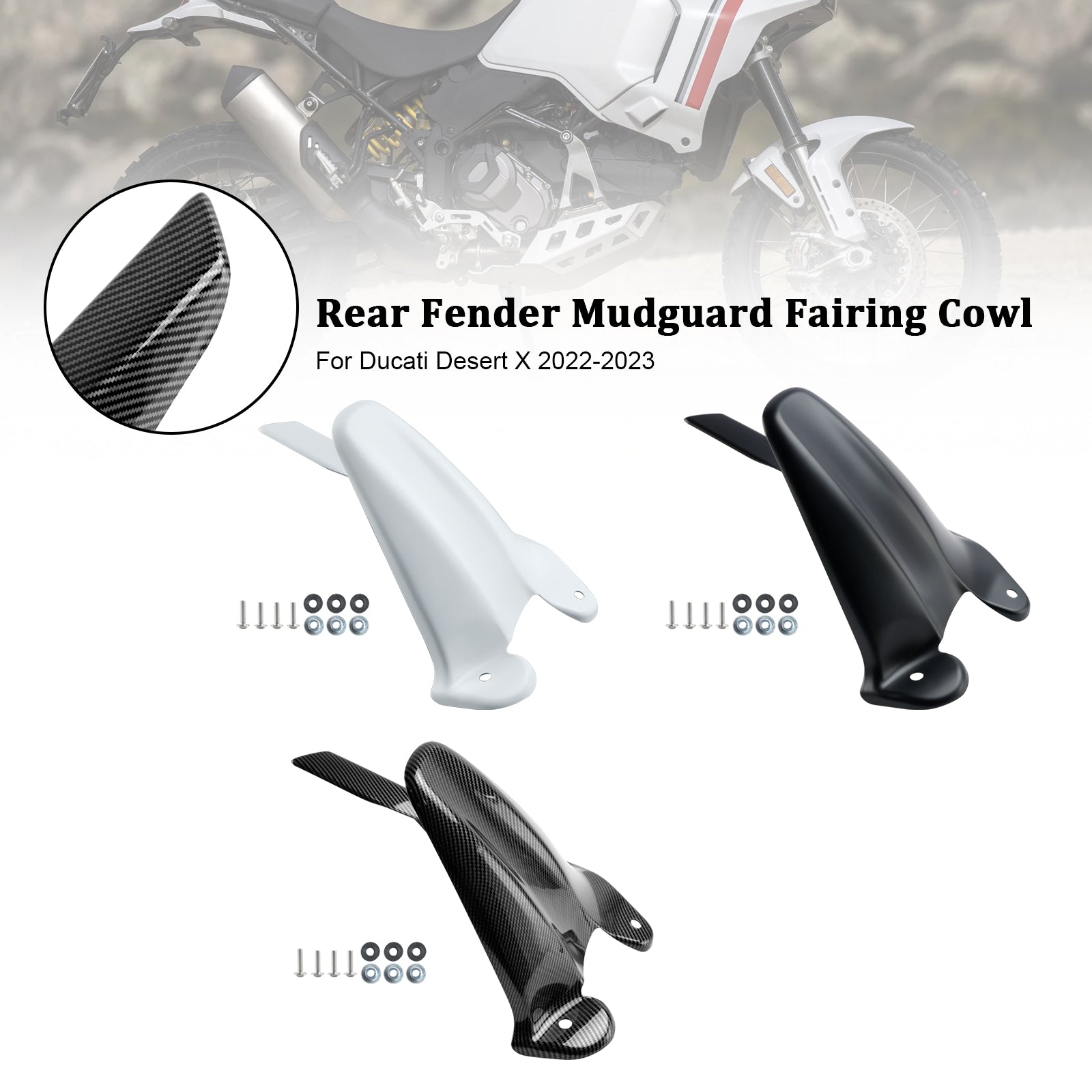 22-23 Ducati Desert X Rear Fender Mudguard Fairing Cowl