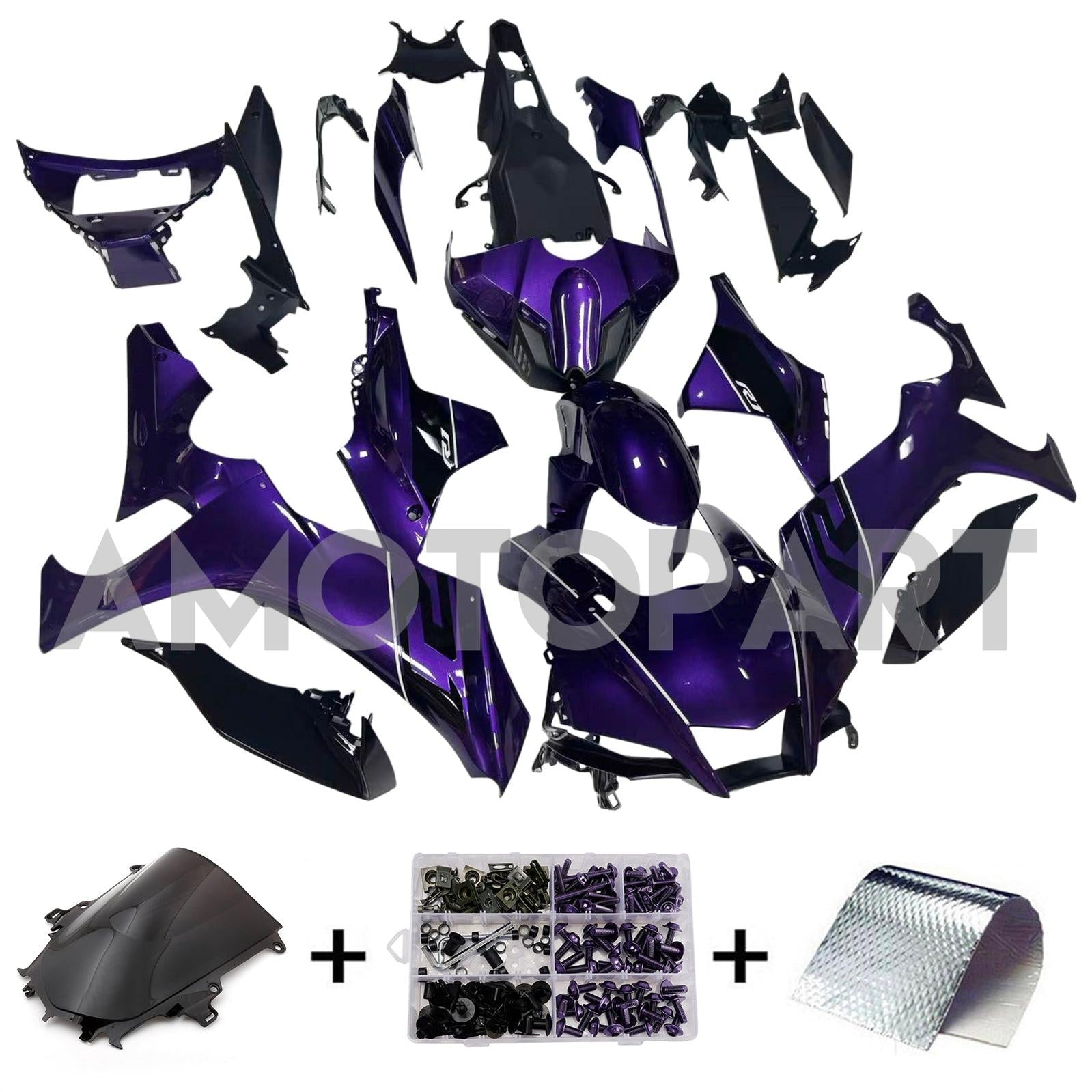 Amotopart 2020-2025 Yamaha YZF-R1 Purple Fairing Kit