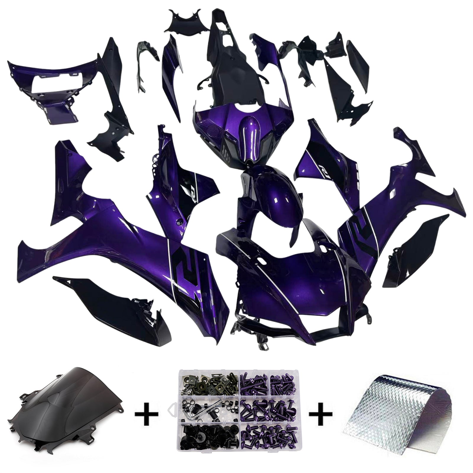 Amotopart 2020-2025 Yamaha YZF-R1 Purple Fairing Kit