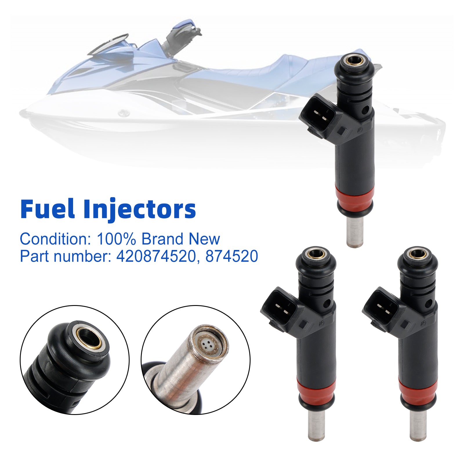 Sea-Doo GTX 4 TEC GTX 215 GTX RXP 3PCS 420874520 Fuel Injectors 874520