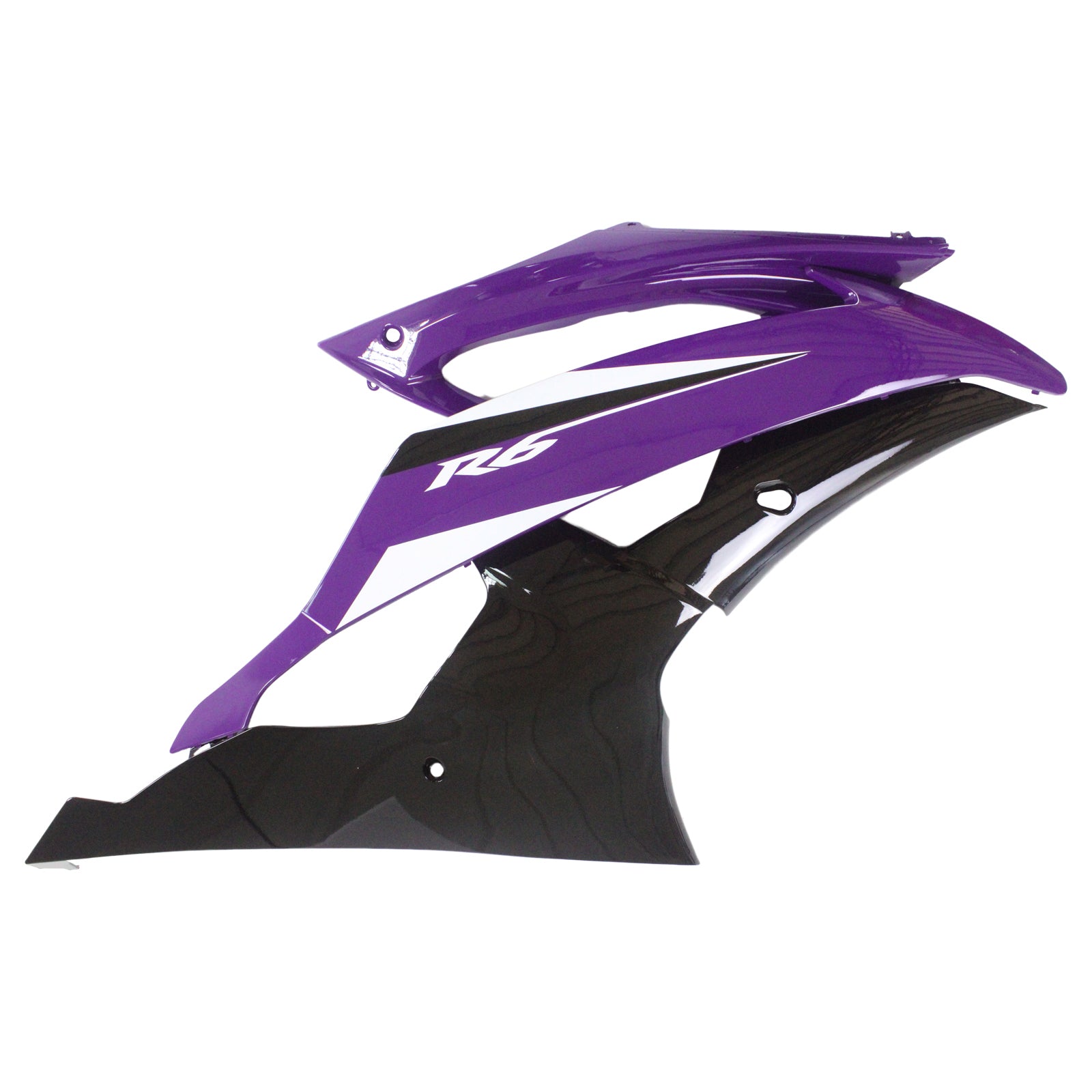 Amotopart 2008-2016 YZF 600 R6 Yamaha Kit de carénage violet et noir