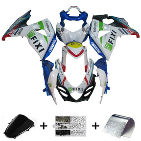 Amotopart 2009-2016 K9 GSXR1000 Suzuki Blue&Green Fairing Kit