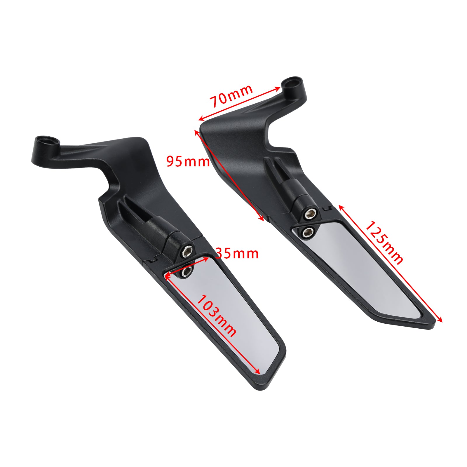 20-23 Ducati Streetfighter Multistrada V2 V4 S Rearview Winglet Mirrors Universal