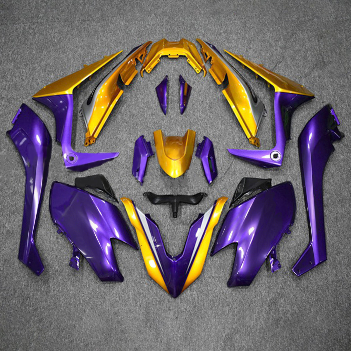 Amotopart 2017-2018 Yamaha TMAX530 Purple Blue Black Gold Fairing Kit