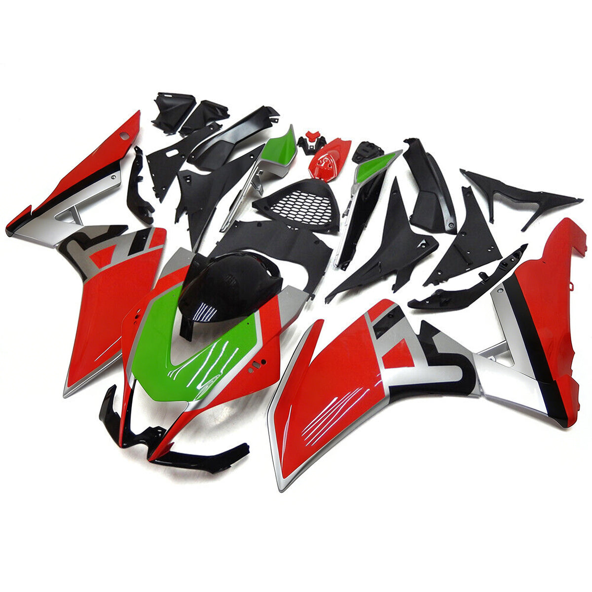 Amotopart 2009-2015 Aprilia RSV4 1000 rood zilver groen kuipset
